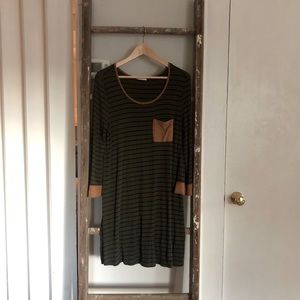 Forest Green Striped Tunic